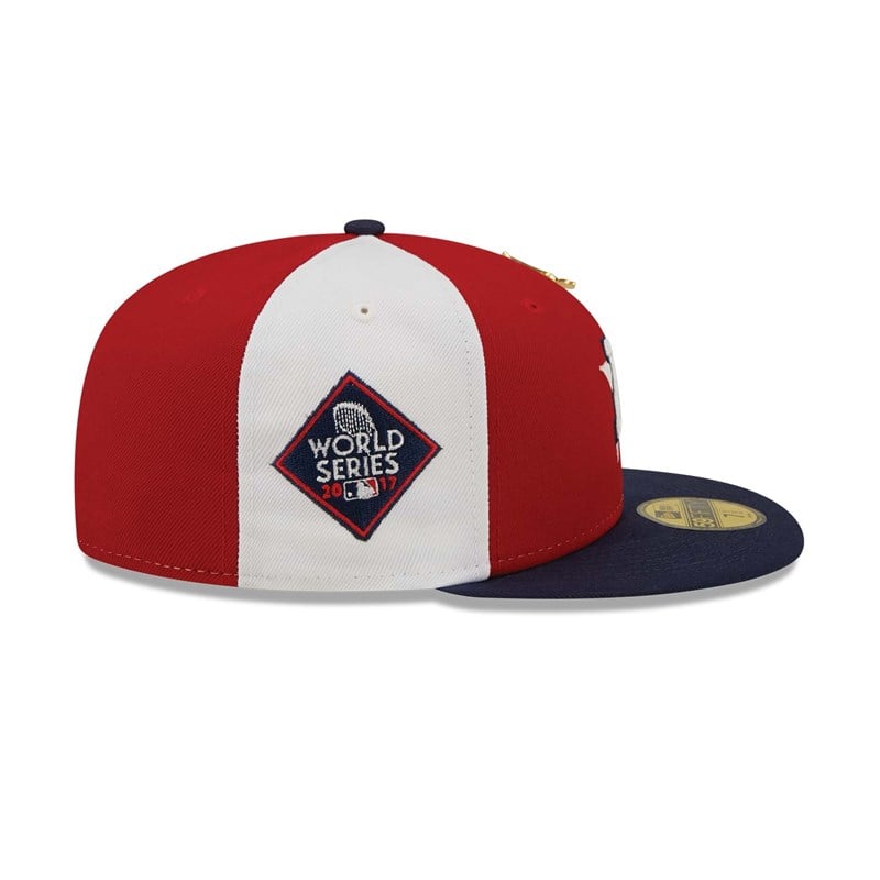 Red New Era Houston Astros Pinwheel Americana Fitted Cap 59fifty | ZDJN38761