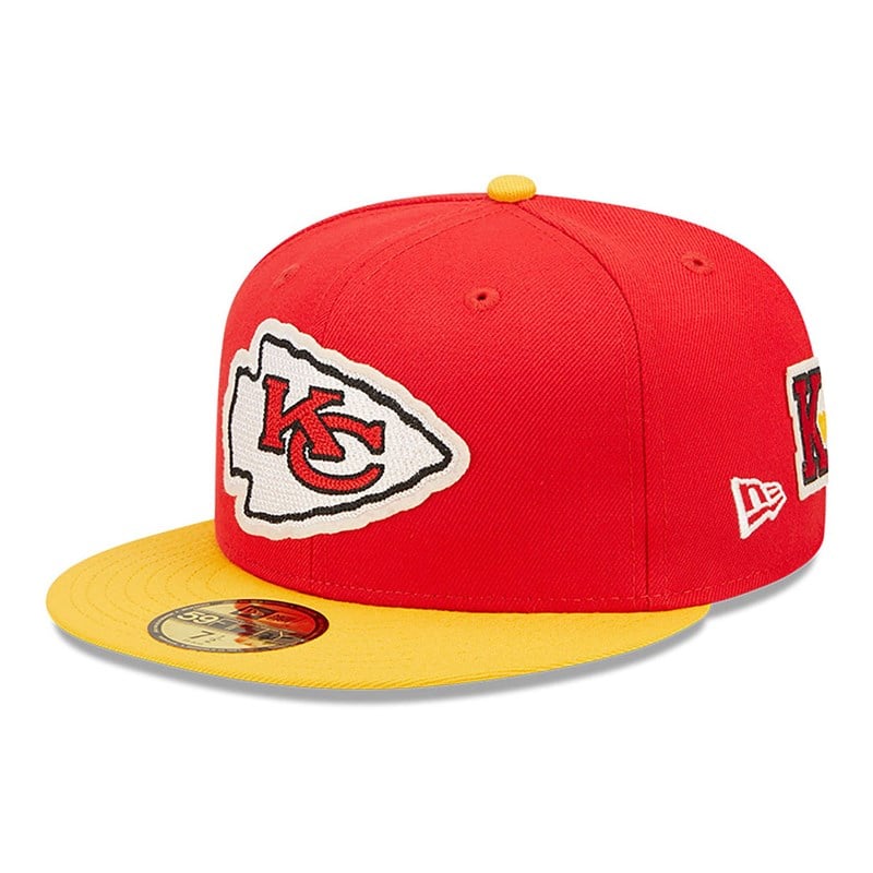 Red New Era Kansas City Chiefs Ne Letterman Fitted Cap 59fifty | YBMX58924