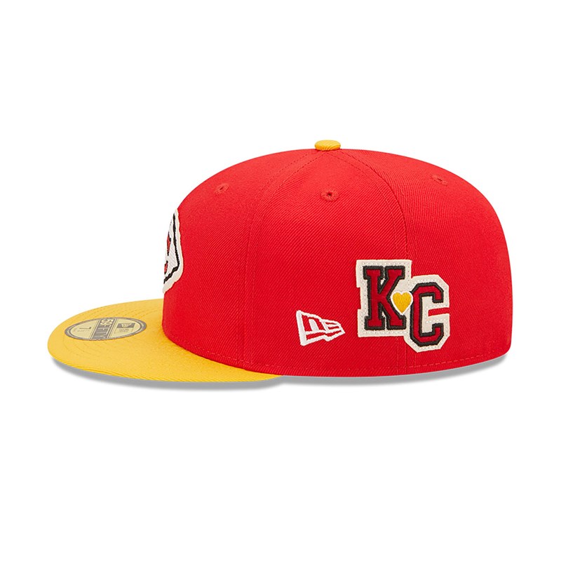 Red New Era Kansas City Chiefs Ne Letterman Fitted Cap 59fifty | YBMX58924