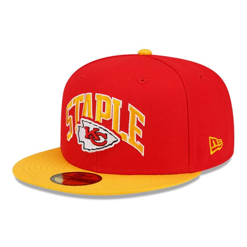 Red New Era Kansas City Chiefs X Staple Fitted Cap 59fifty | SGYC03814