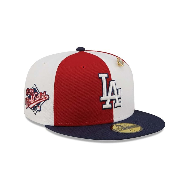 Red New Era La Dodgers Pinwheel Americana Fitted Cap 59fifty | VZOU02839