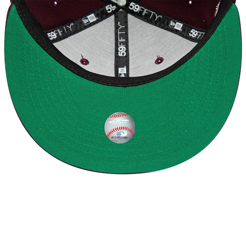 Red New Era La Dodgers Side Patch Fitted Cap 59fifty | DIBY29415