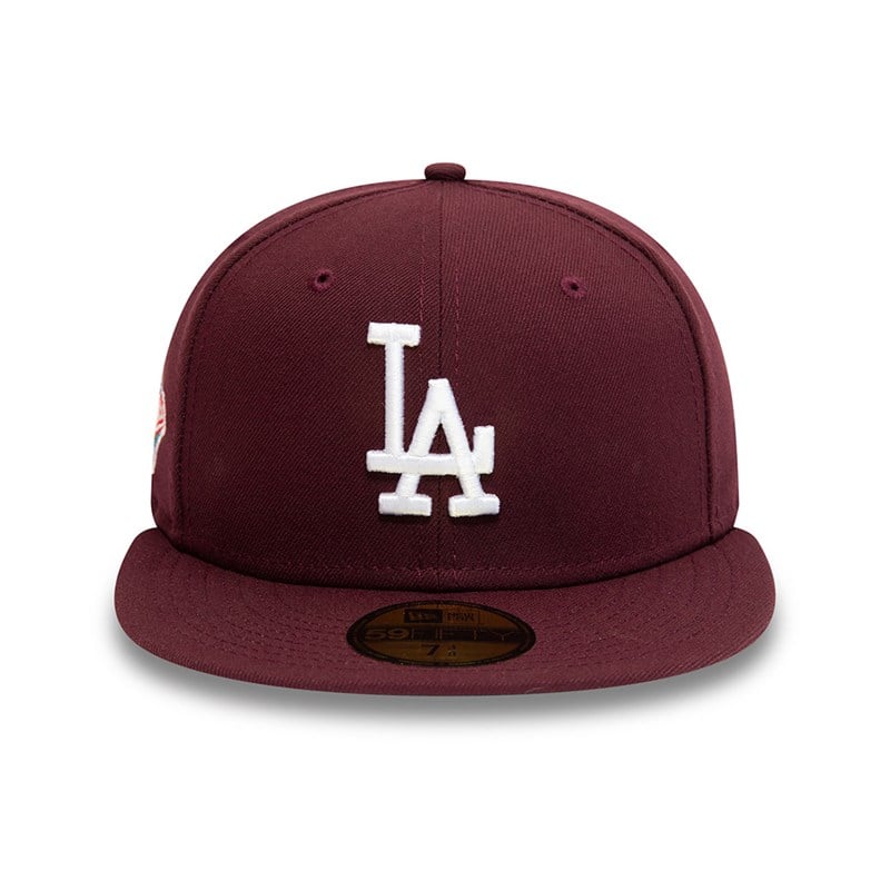 Red New Era La Dodgers Side Patch Fitted Cap 59fifty | DIBY29415