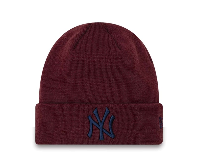 Red New Era New York Yankees League Essentials Cuff Beanie Hat Knit | UBEL45108