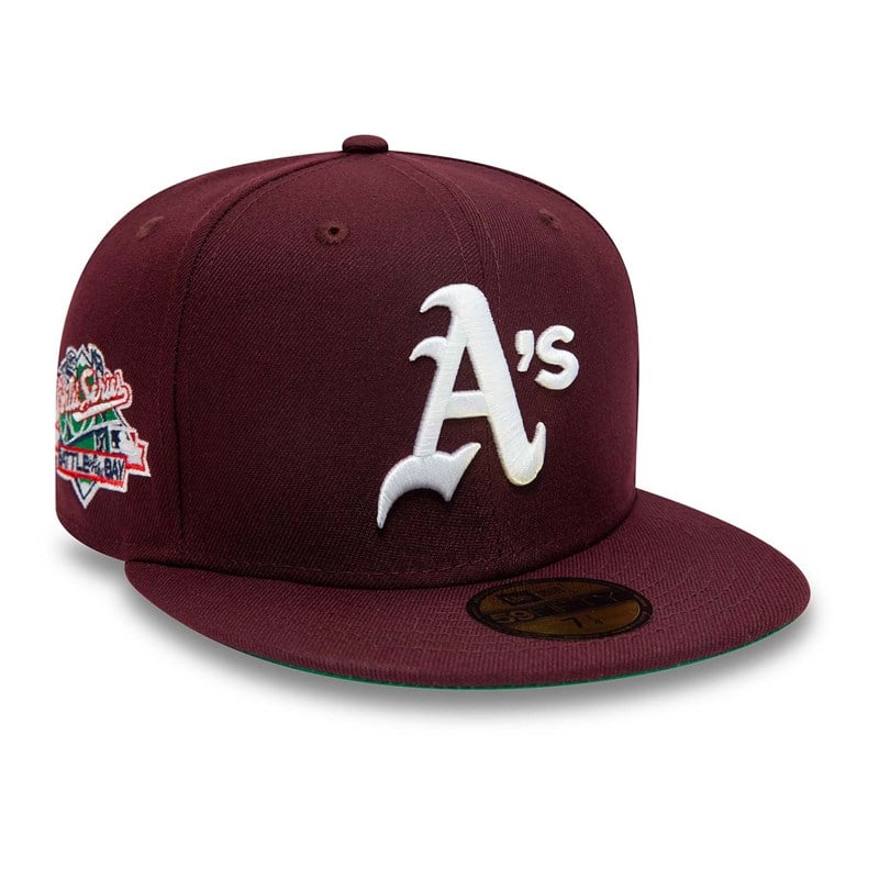 Red New Era Oakland Athletics World Series Fitted Cap 59fifty | FKUR51627