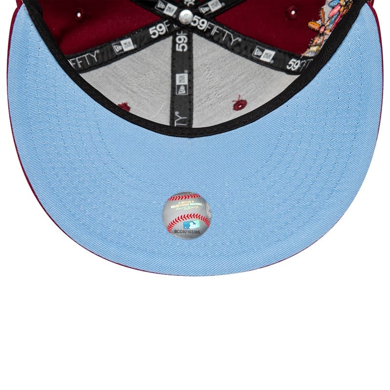 Red New Era Philadelphia Phillies Groovy Fitted Cap 59fifty | ZEPM76184