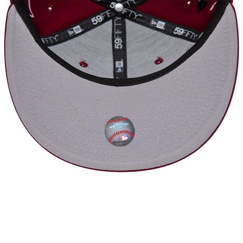 Red New Era Philadelphia Phillies Historic Champs Fitted Cap 59fifty | DHKU53491