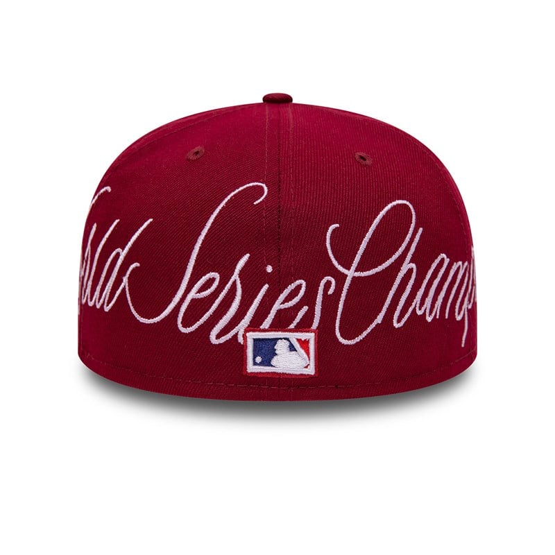 Red New Era Philadelphia Phillies Historic Champs Fitted Cap 59fifty | DHKU53491