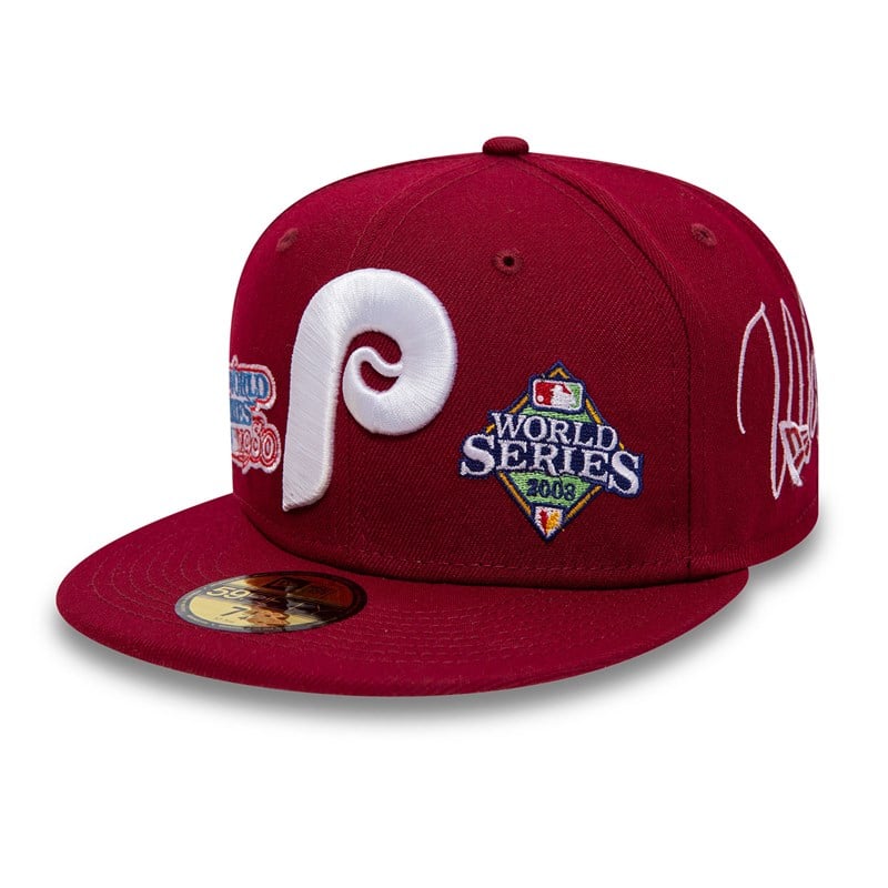 Red New Era Philadelphia Phillies Historic Champs Fitted Cap 59fifty | DHKU53491