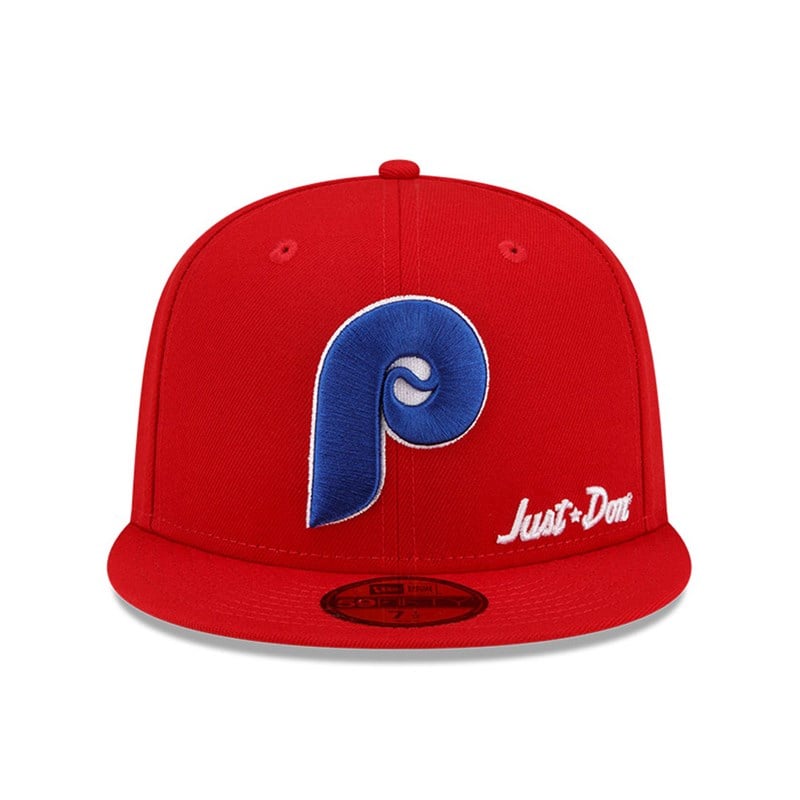 Red New Era Philadelphia Phillies Just Don X MLB Fitted Cap 59fifty | LMAO42753