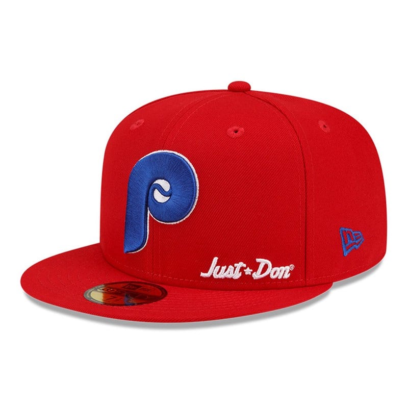 Red New Era Philadelphia Phillies Just Don X MLB Fitted Cap 59fifty | LMAO42753