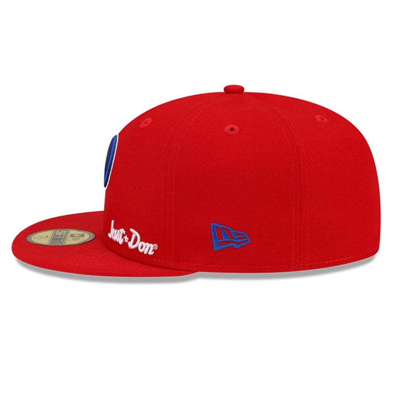 Red New Era Philadelphia Phillies Just Don X MLB Fitted Cap 59fifty | LMAO42753