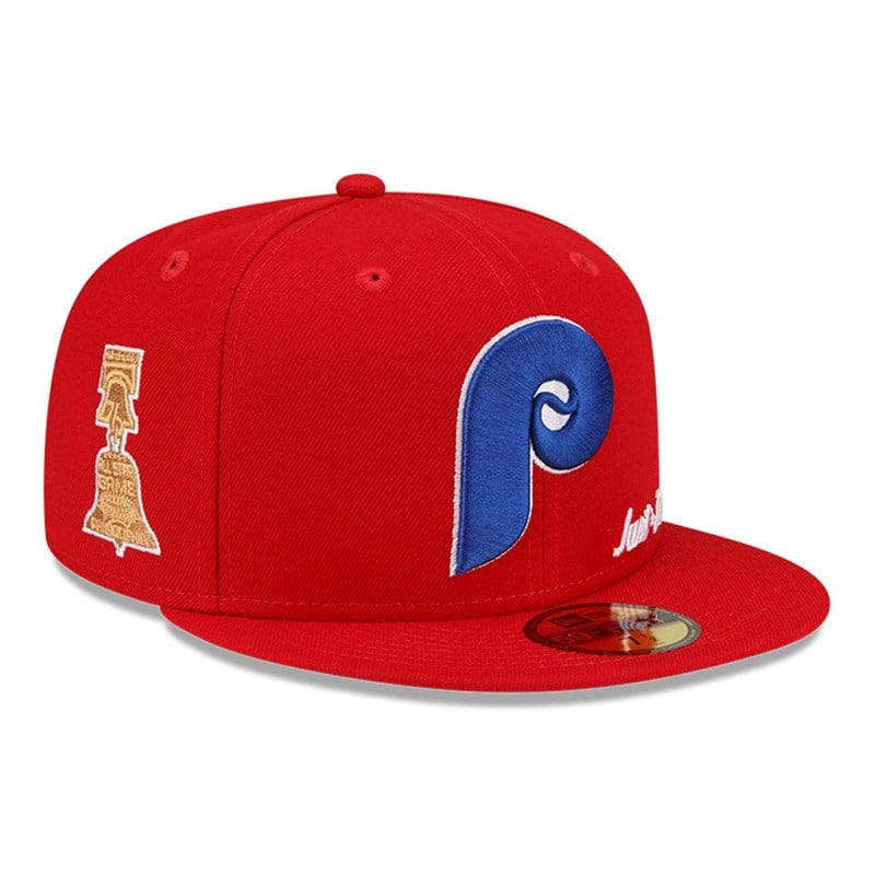 Red New Era Philadelphia Phillies Just Don X MLB Fitted Cap 59fifty | LMAO42753