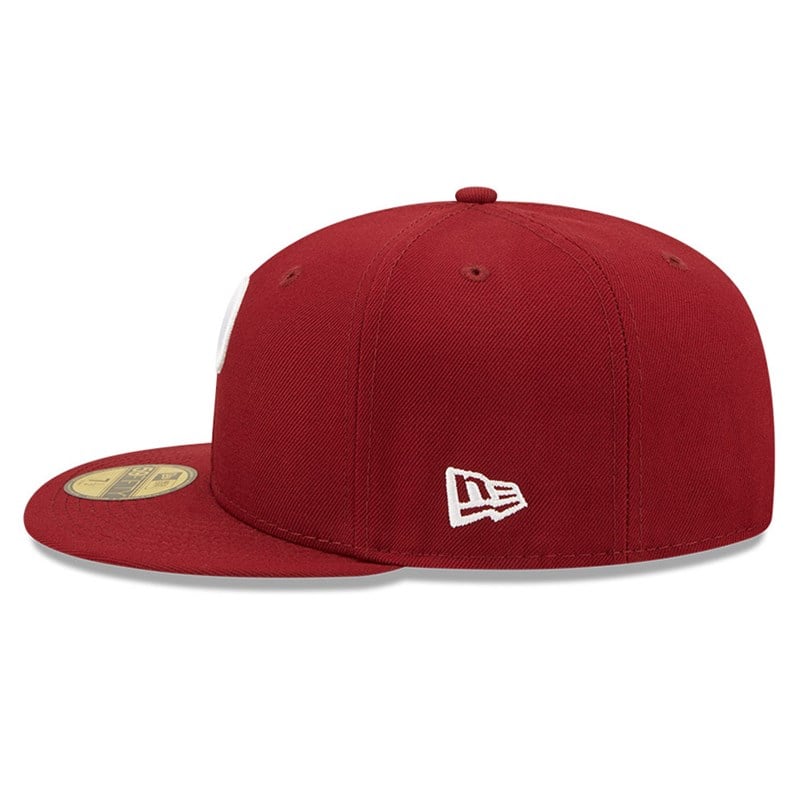 Red New Era Philadelphia Phillies MLB Side Split Fitted Cap 59fifty | EXVB02689