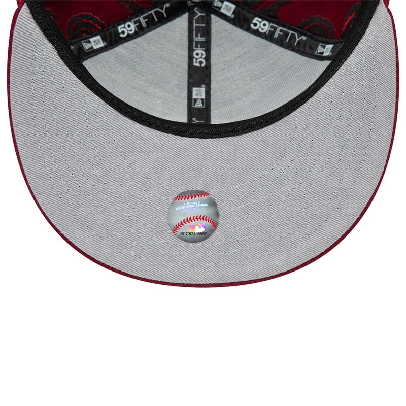 Red New Era Philadelphia Phillies MLB Swirl Fitted Cap 59fifty | VHPY95614