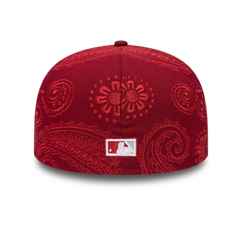 Red New Era Philadelphia Phillies MLB Swirl Fitted Cap 59fifty | VHPY95614