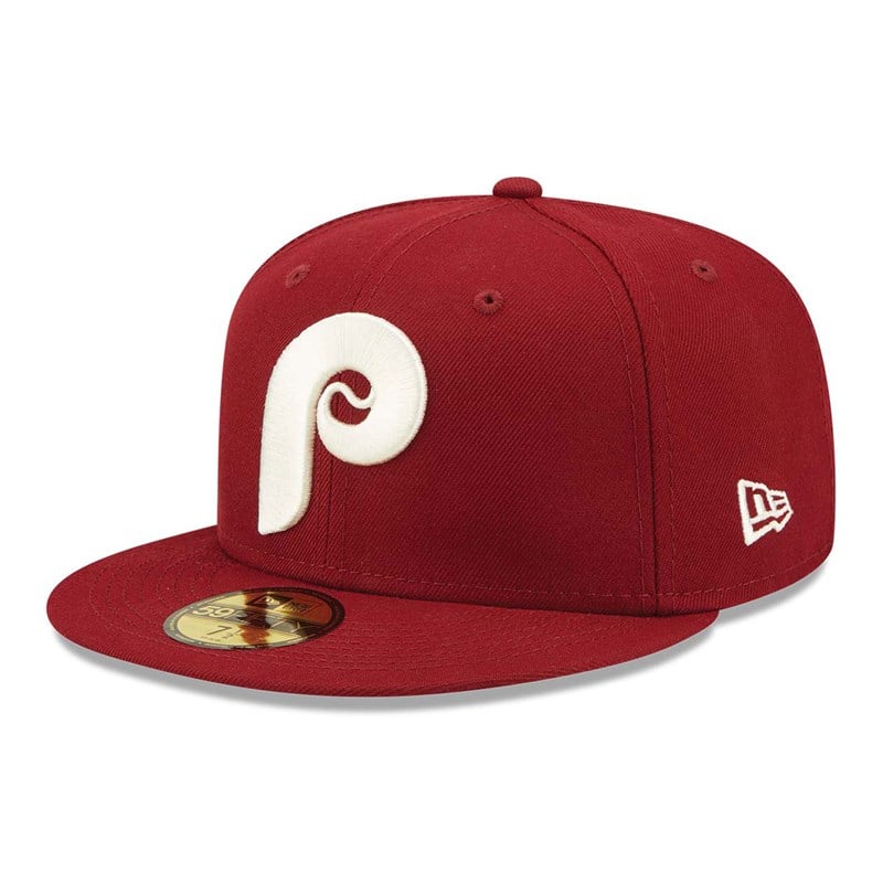 Red New Era Philadelphia Phillies Pop Fitted Cap 59fifty | GAJT73062