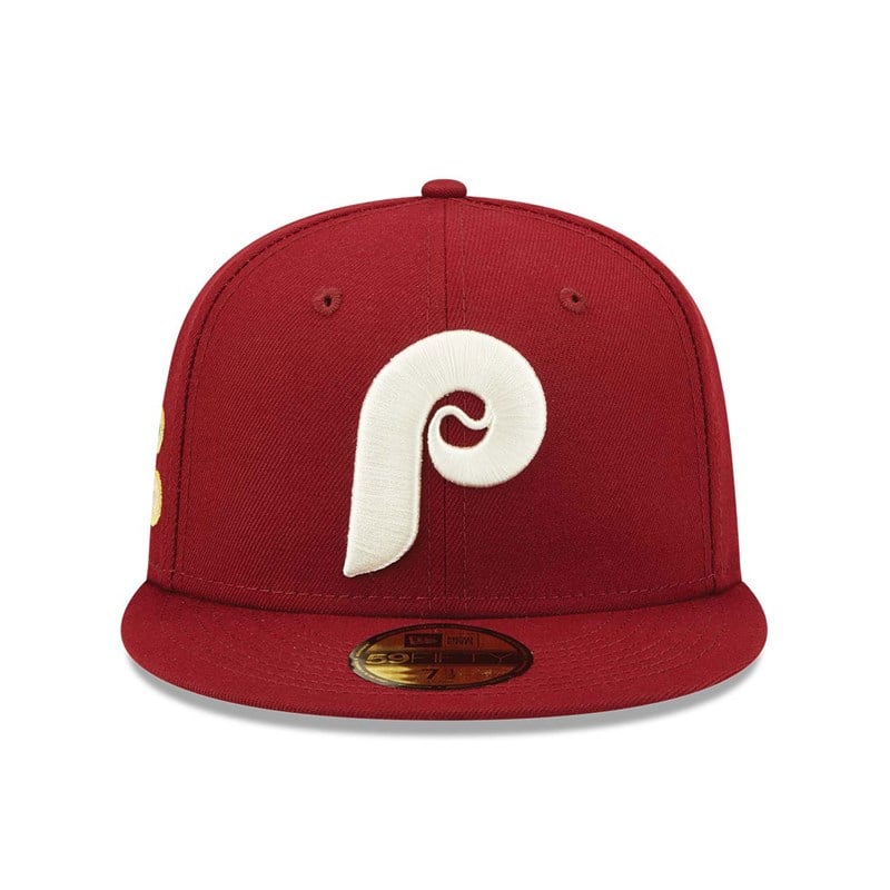 Red New Era Philadelphia Phillies Pop Fitted Cap 59fifty | GAJT73062