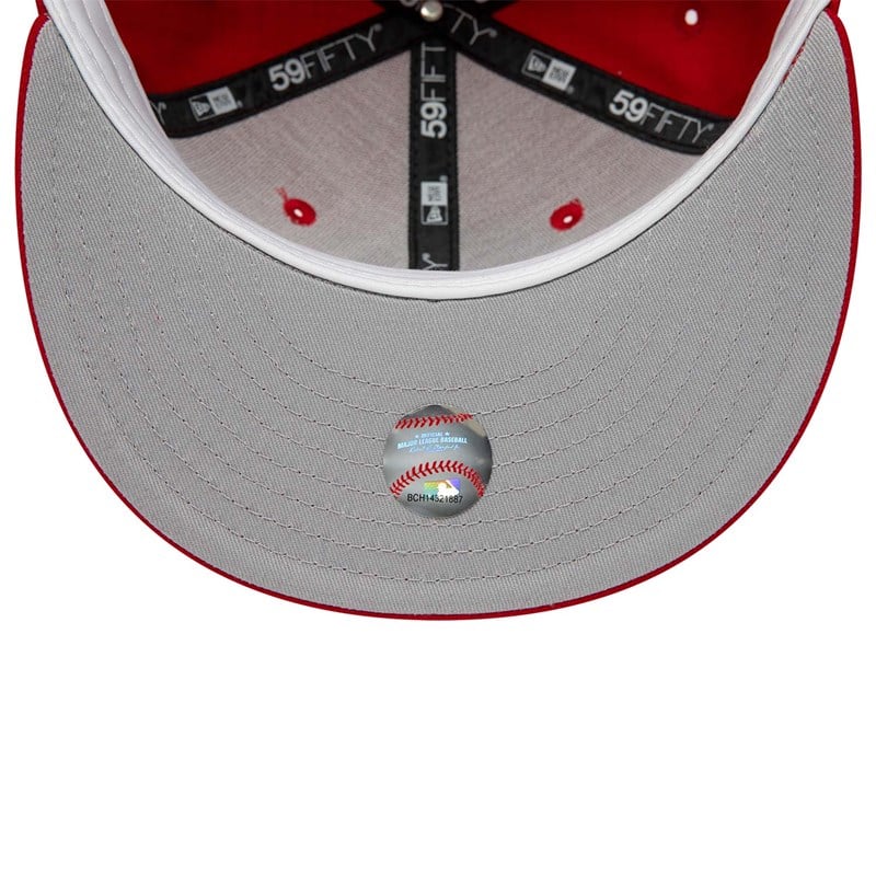 Red New Era Philadelphia Phillies Premium Authentic On Field Game Wool Fitted Cap 59fifty | VAPG16038