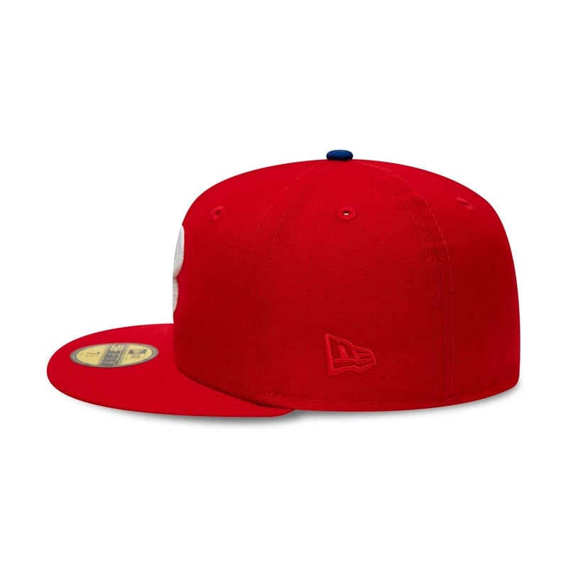 Red New Era Philadelphia Phillies Premium Authentic On Field Game Wool Fitted Cap 59fifty | VAPG16038