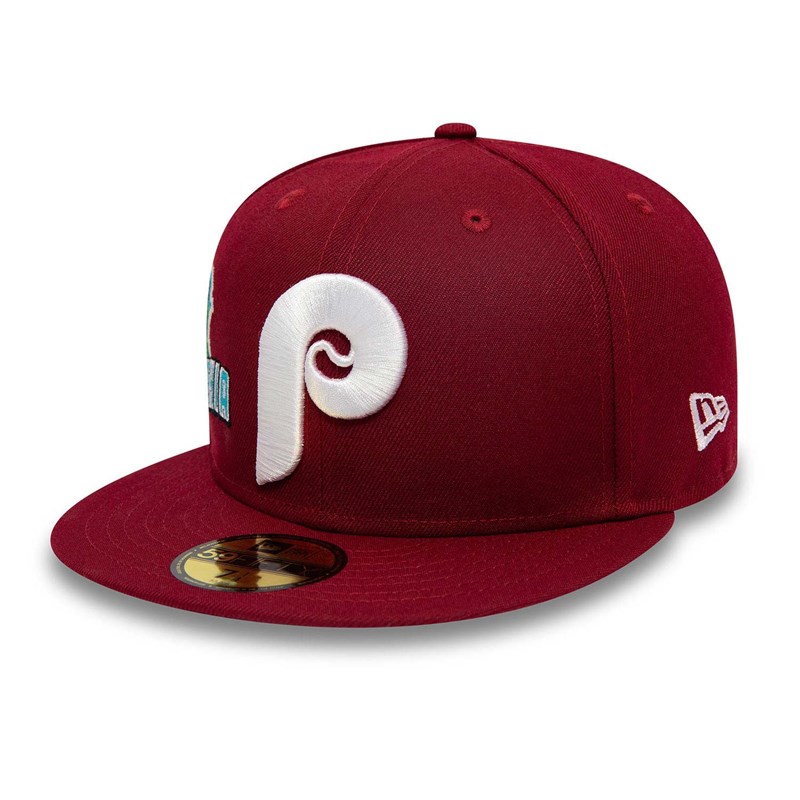 Red New Era Philadelphia Phillies Stateview Fitted Cap 59fifty | ZBNH20756