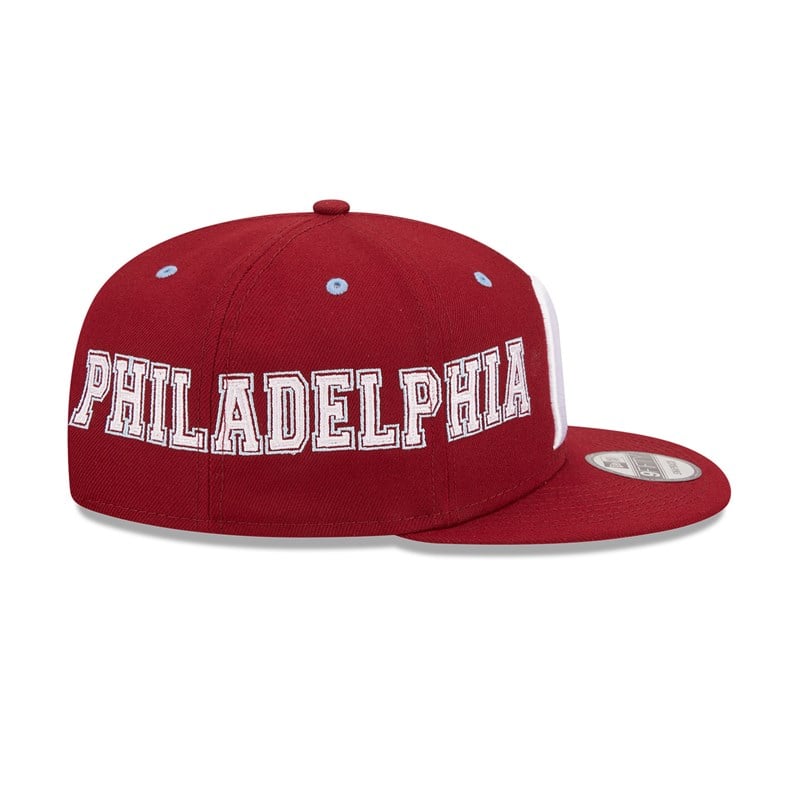 Red New Era Philadelphia Phillies Teamsplit Cap 9fifty | MXRH29813