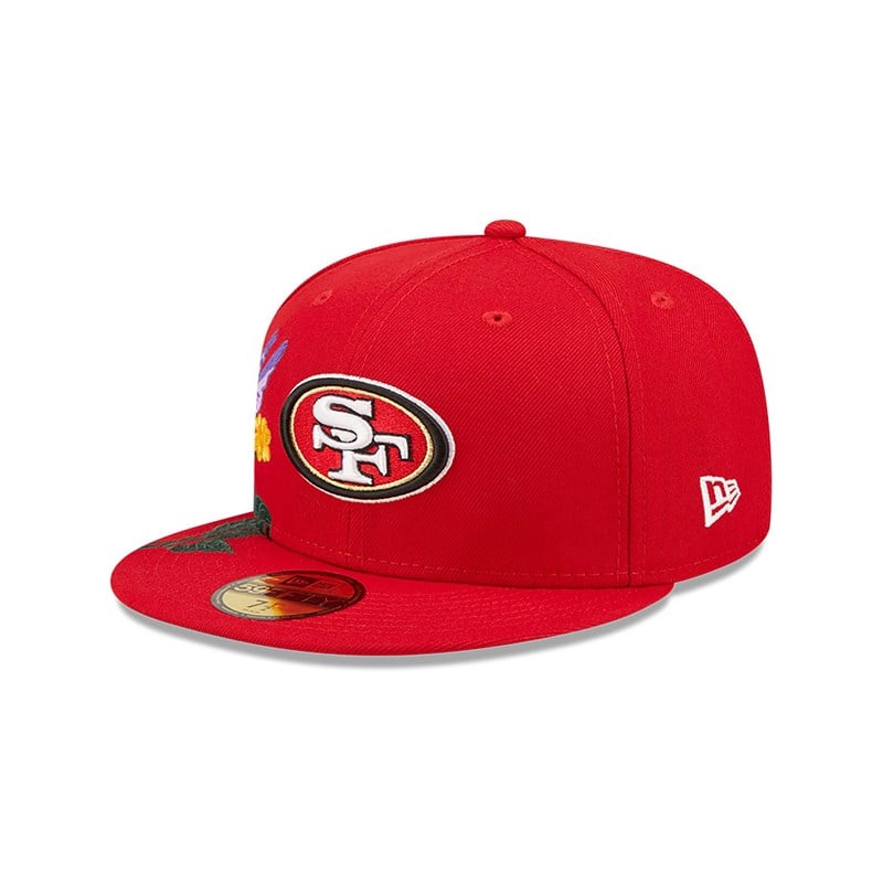 Red New Era San Francisco 49ers NFL Blooming Fitted Cap 59fifty | TXSJ03851