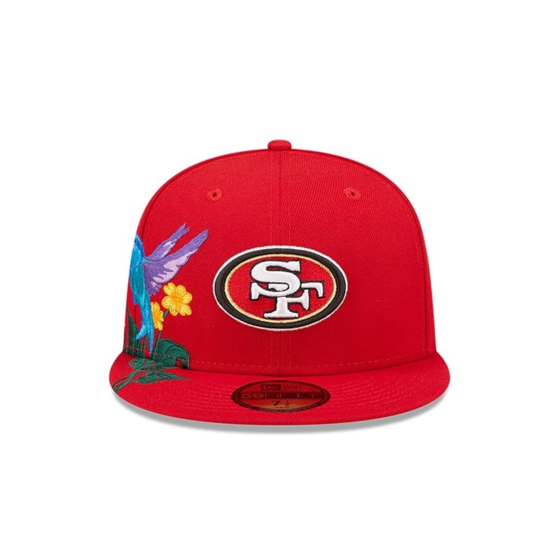 Red New Era San Francisco 49ers NFL Blooming Fitted Cap 59fifty | TXSJ03851