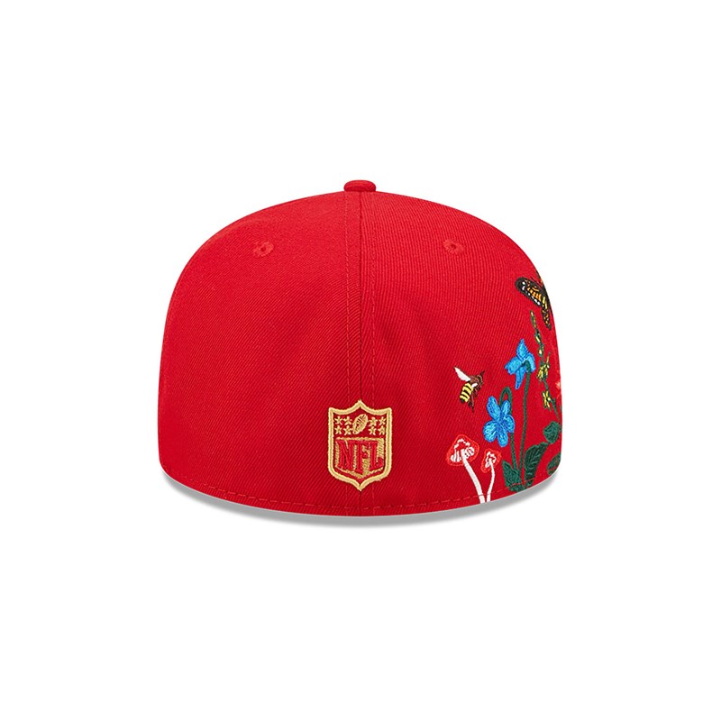 Red New Era San Francisco 49ers NFL Blooming Fitted Cap 59fifty | TXSJ03851