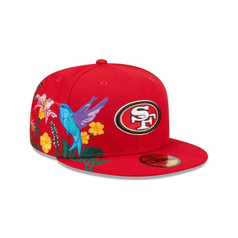 Red New Era San Francisco 49ers NFL Blooming Fitted Cap 59fifty | TXSJ03851