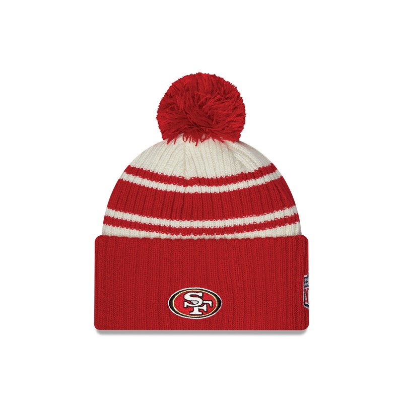 Red New Era San Francisco 49ers NFL Sideline Beanie Hat Knit | BWHN71985