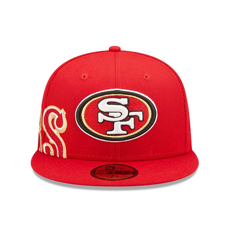 Red New Era San Francisco 49ers NFL Side Split Fitted Cap 59fifty | WGLY72650