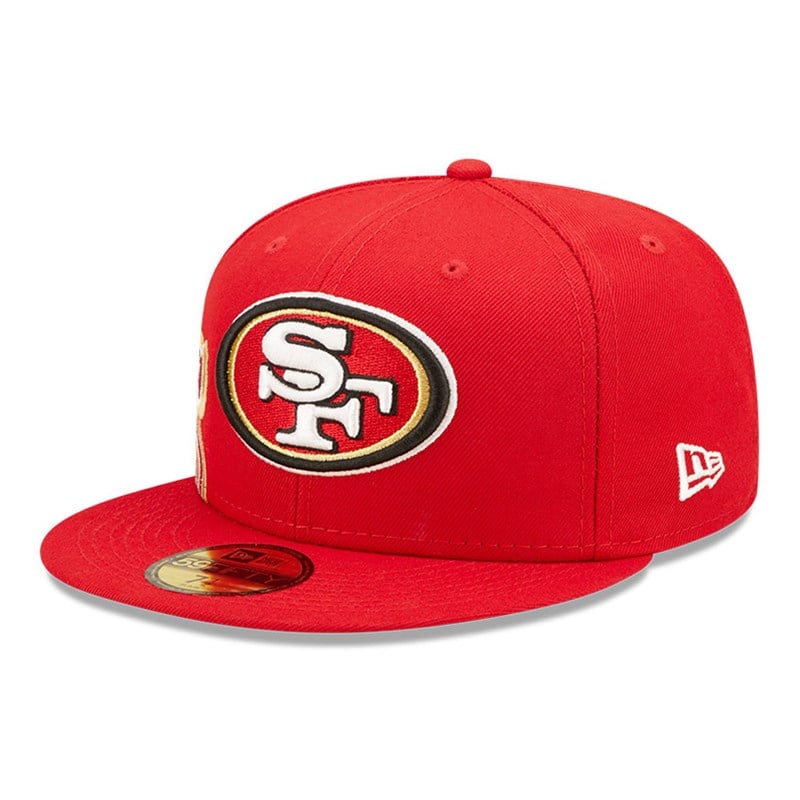 Red New Era San Francisco 49ers NFL Side Split Fitted Cap 59fifty | WGLY72650