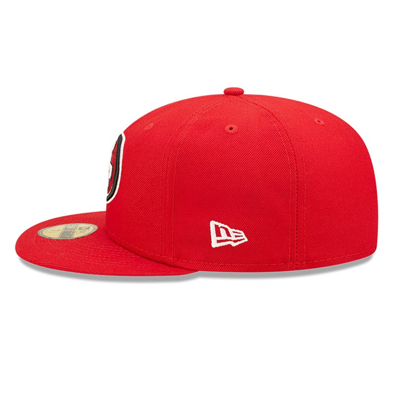 Red New Era San Francisco 49ers NFL Side Split Fitted Cap 59fifty | WGLY72650