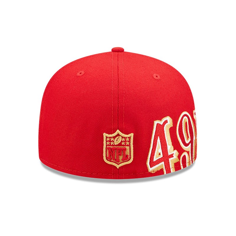 Red New Era San Francisco 49ers NFL Side Split Fitted Cap 59fifty | WGLY72650