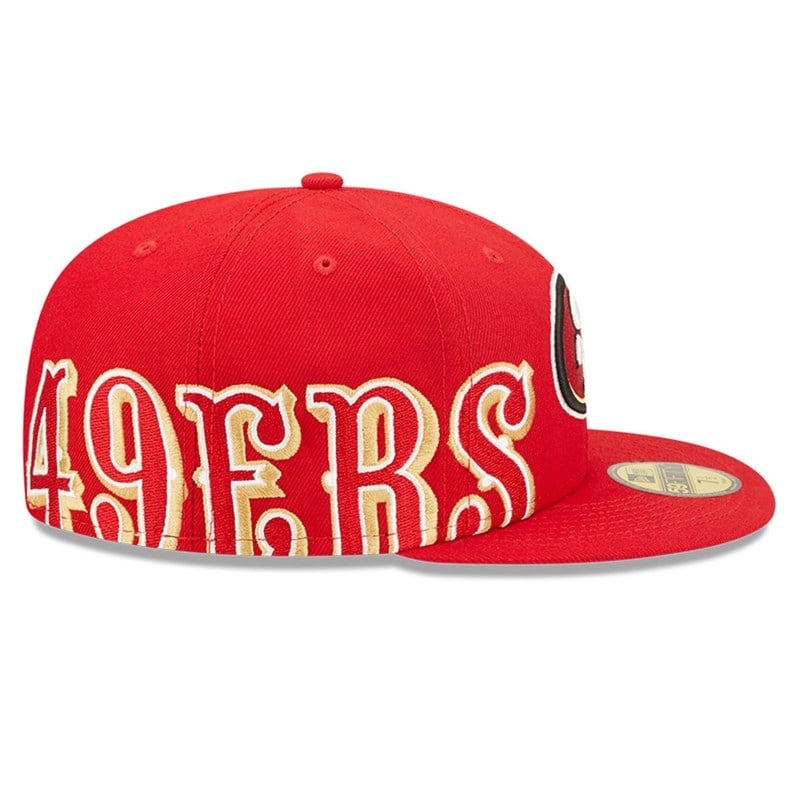 Red New Era San Francisco 49ers NFL Side Split Fitted Cap 59fifty | WGLY72650