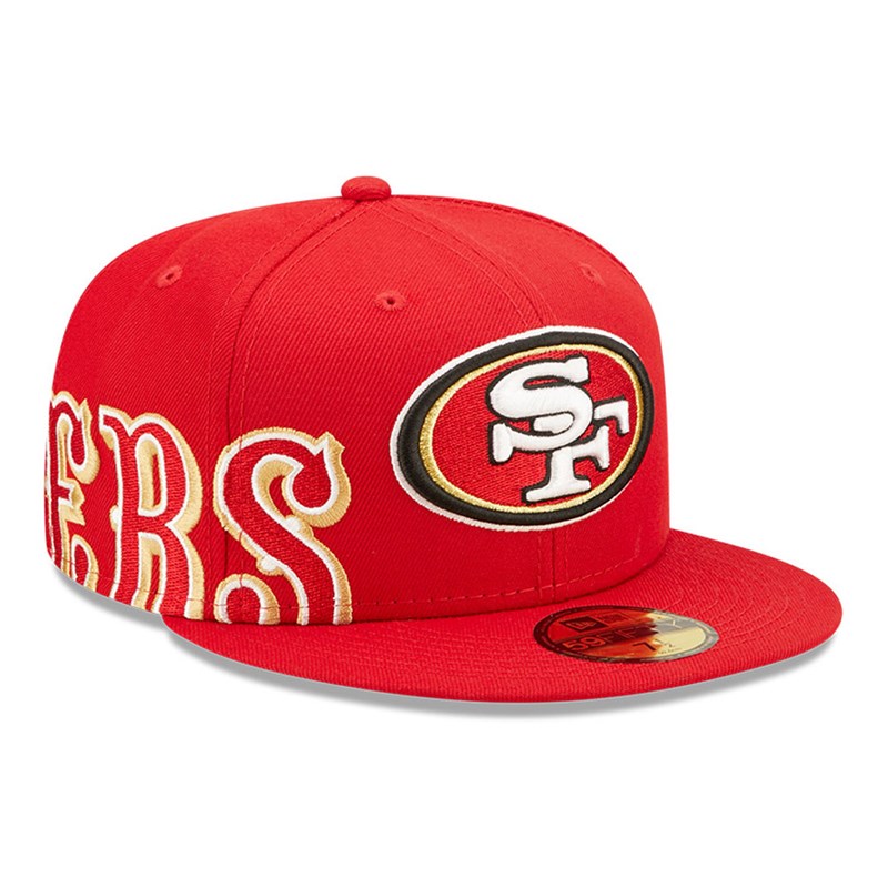 Red New Era San Francisco 49ers NFL Side Split Fitted Cap 59fifty | WGLY72650