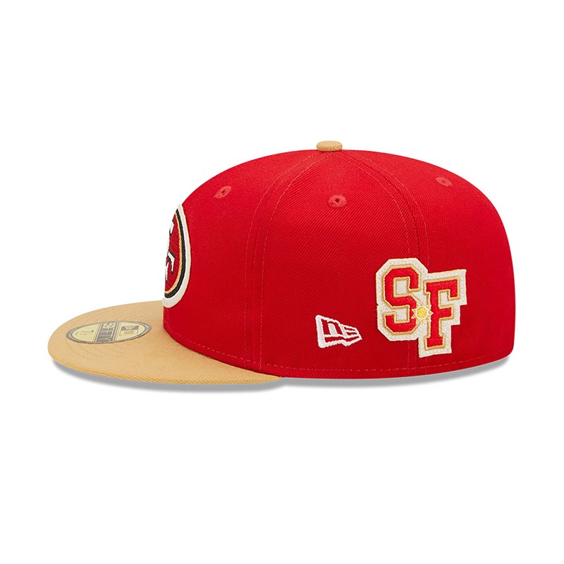 Red New Era San Francisco 49ers Ne Letterman Fitted Cap 59fifty | YEVP76152