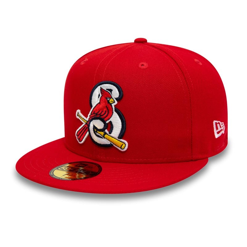 Red New Era Springfield Cardinals Milb Fitted Cap 59fifty | TFCD68401