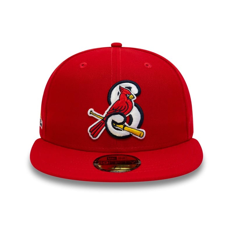 Red New Era Springfield Cardinals Milb Fitted Cap 59fifty | TFCD68401