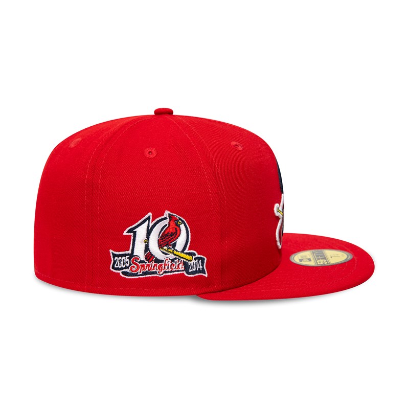 Red New Era Springfield Cardinals Milb Fitted Cap 59fifty | TFCD68401