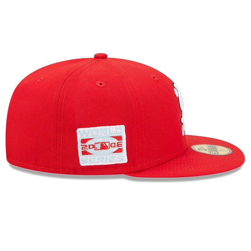 Red New Era St. Louis Cardinals Comic Cloud Fitted Cap 59fifty | MULJ28476