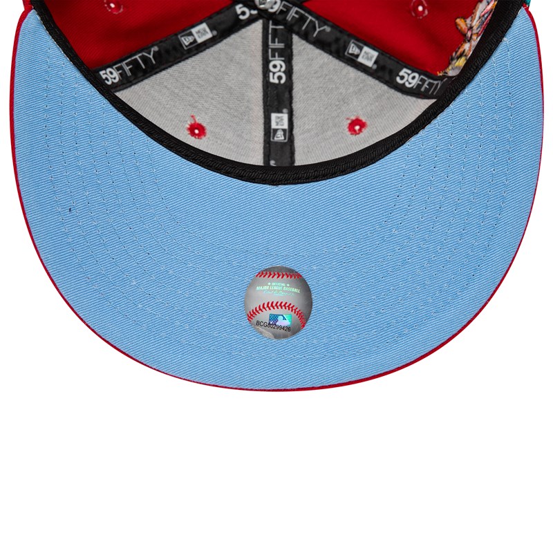 Red New Era St. Louis Cardinals Groovy Fitted Cap 59fifty | WADG06348