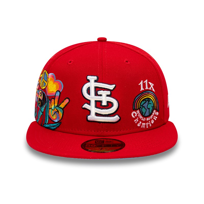 Red New Era St. Louis Cardinals Groovy Fitted Cap 59fifty | WADG06348