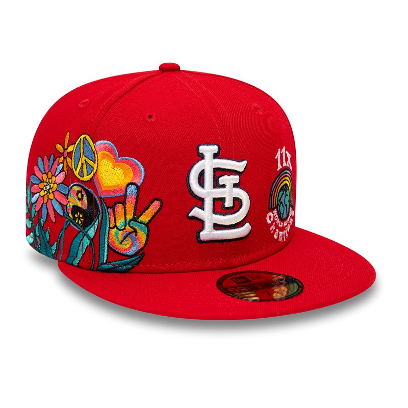 Red New Era St. Louis Cardinals Groovy Fitted Cap 59fifty | WADG06348