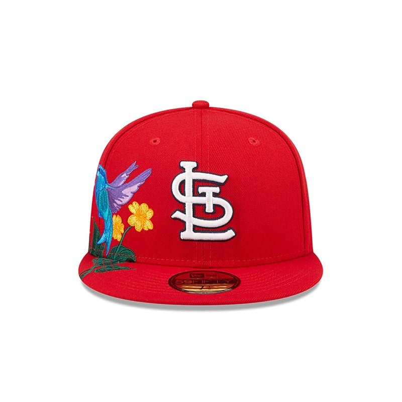 Red New Era St. Louis Cardinals MLB Blooming Fitted Cap 59fifty | CURI75602