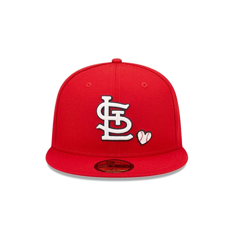 Red New Era St. Louis Cardinals MLB Team Heart Fitted Cap 59fifty | WIHT90453