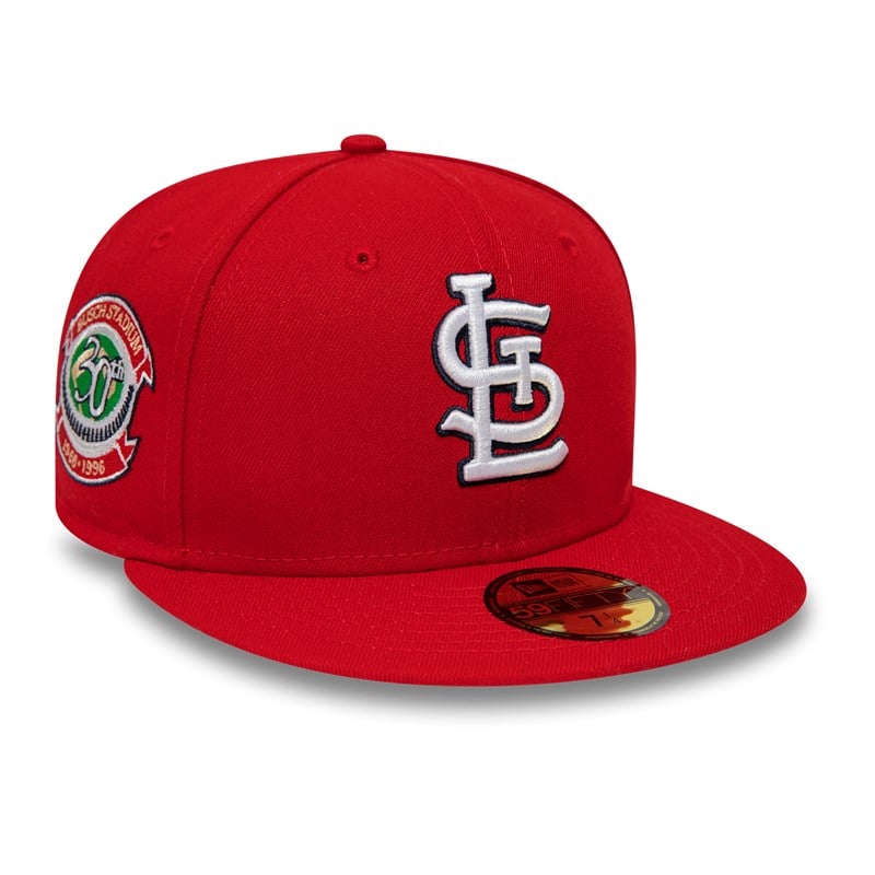 Red New Era St. Louis Cardinals National League Stadium Fitted Cap 59fifty | PCGF31862