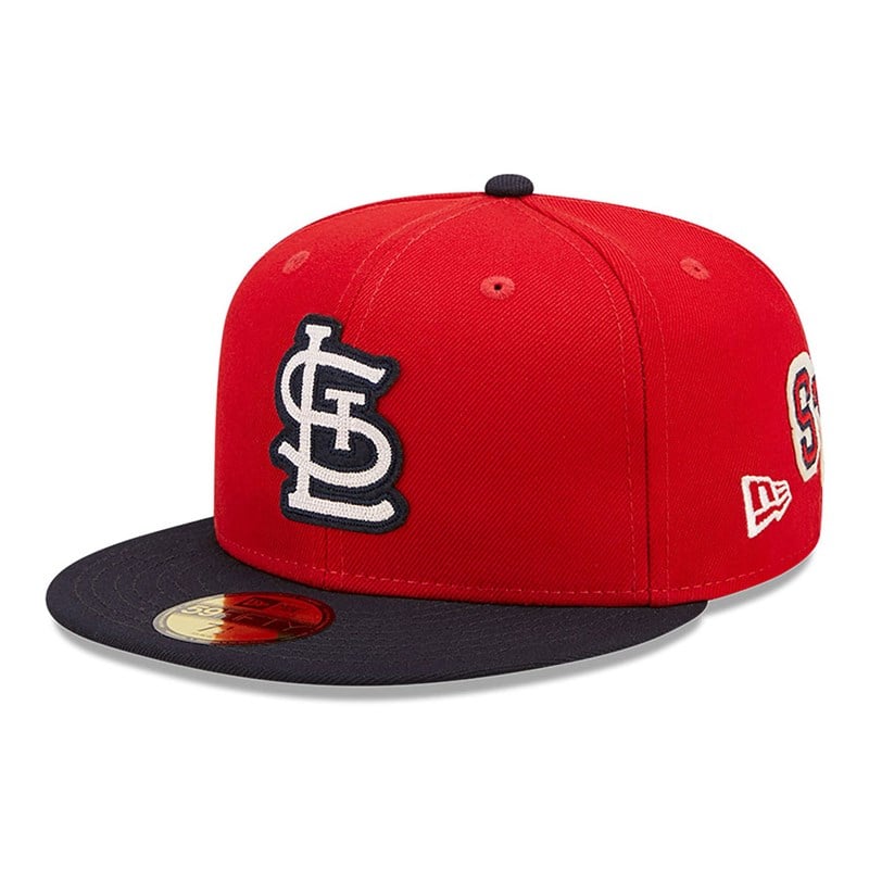 Red New Era St Louis Cardinals Ne Letterman Fitted Cap 59fifty | WGVU13487