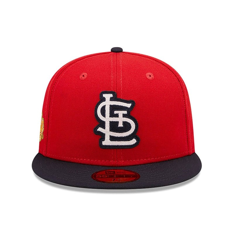 Red New Era St Louis Cardinals Ne Letterman Fitted Cap 59fifty | WGVU13487